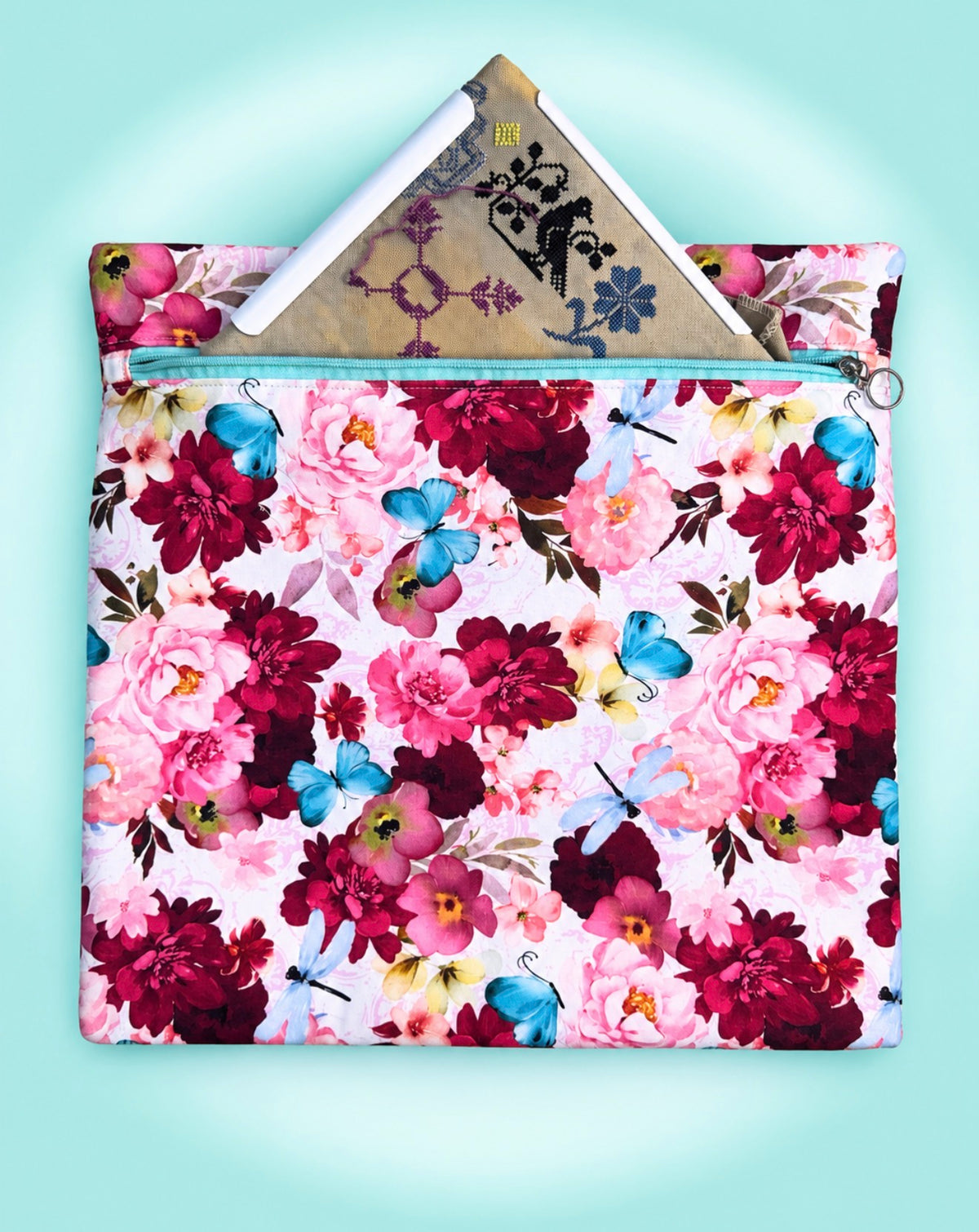 Floral Butterfly Garden Project Bag