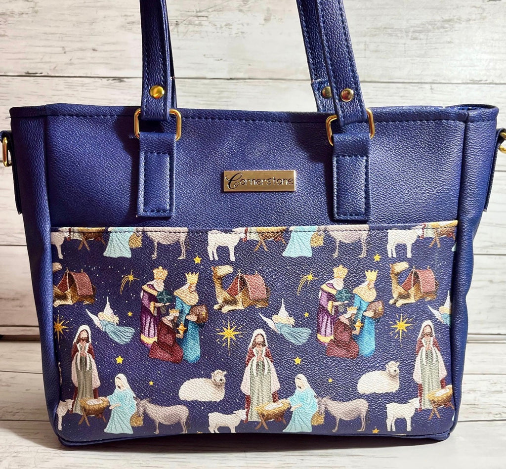 Nativity scene bag with crossbody strap included