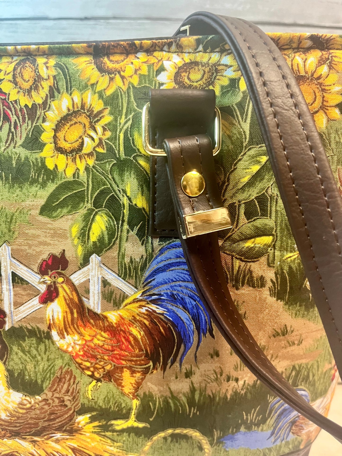 Chicken farm scene Purse/Handbag
