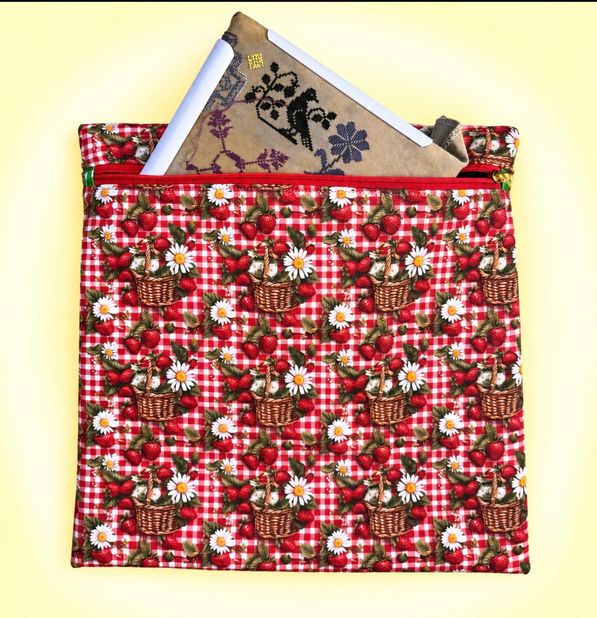 Strawberry Basket Project Bag