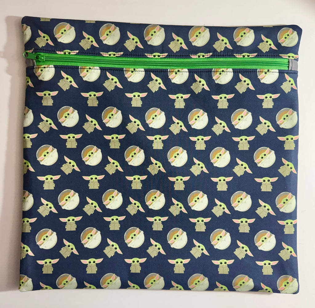 Project Bag for Cross Stitch with baby aliens