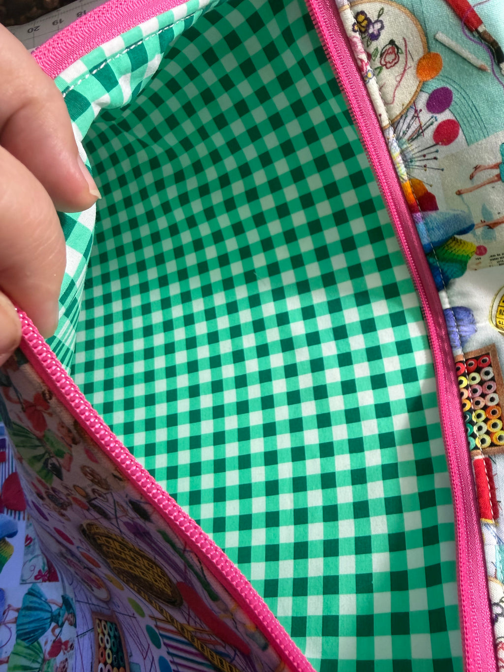 Colorful Stitch & Craft Project Bag