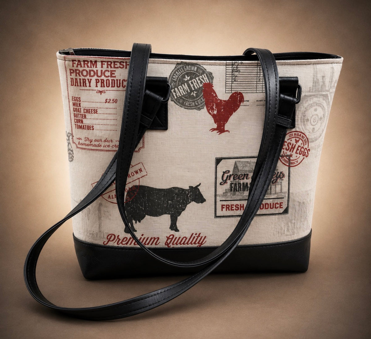 Chicken farm scene Purse/Handbag
