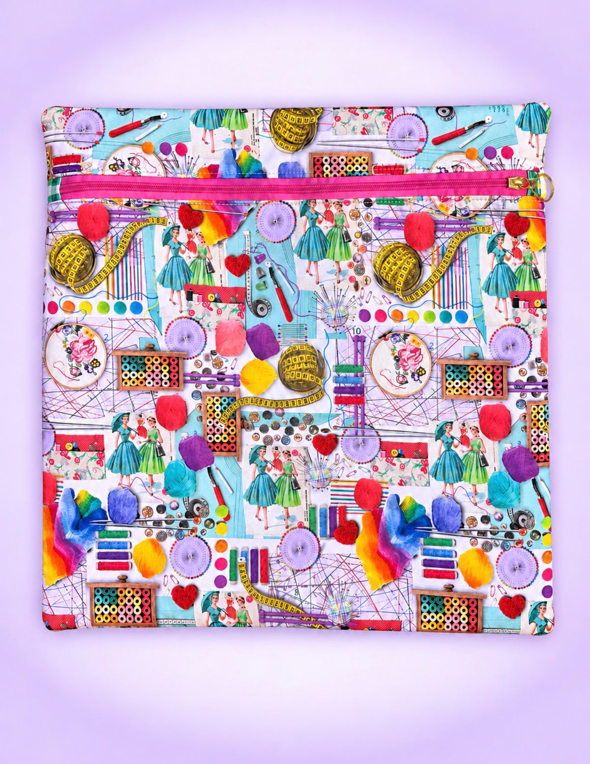 Colorful Stitch & Craft Project Bag