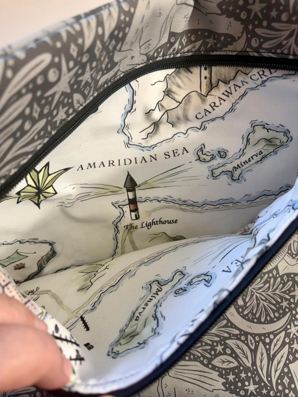 Project Bag for Cross Stitch with Dragons