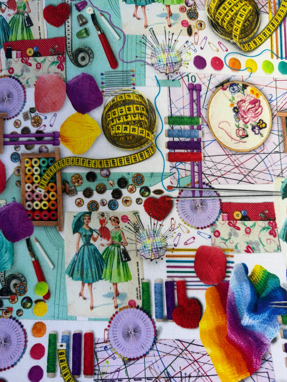 Colorful Stitch & Craft Project Bag